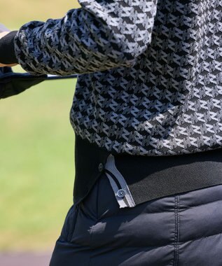 ZERO HALLIBURTON 【セットアップ可能】 モノグラム柄 ハーフジップニット ZHG-W5A4b 85137 ブラック