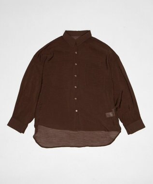 WEGO 【2026年春夏新作】シアーシャツ ダークブラウン