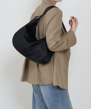 russet ラウンドビッグショルダーバッグ(CE-1292) Black2（シルバー金具）