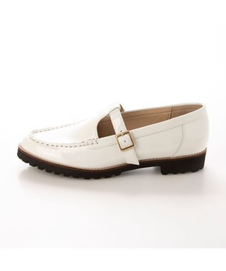 ing <ing>Tストラップタンクソールローファー ホワイト