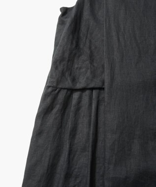 ATON NATURAL DYED LINEN LAWN | タックドレス BLACK
