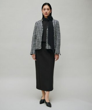 ICB 【CLASSY.1月号掲載】コサージュタイスカーフ ブラック系