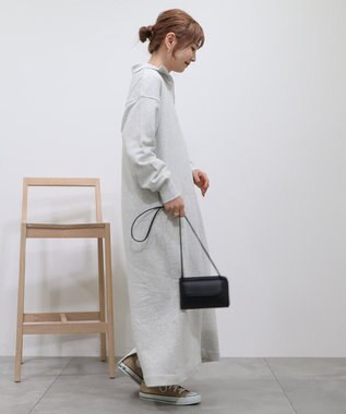 AMERICAN HOLIC ハーフＺＩＰ裏毛ワンピース Oatmeal