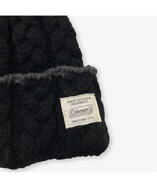 林八百吉商店 Coleman 裏ボアケーブル編みワッチ ブラック