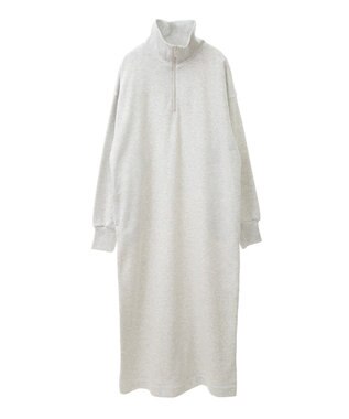 AMERICAN HOLIC ハーフＺＩＰ裏毛ワンピース Oatmeal