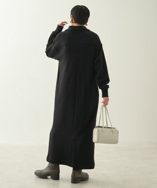 AMERICAN HOLIC ハーフＺＩＰ裏毛ワンピース Black