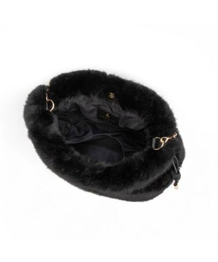 LANVIN en Bleu カレンデ 2WAYハンドバッグ ファーブラック