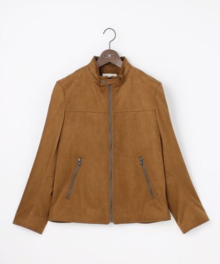 JOSEPH ABBOUD 【家庭で洗える/ストレッチ/スウェードタッチ】ウォッシャブルスウェード ライダース