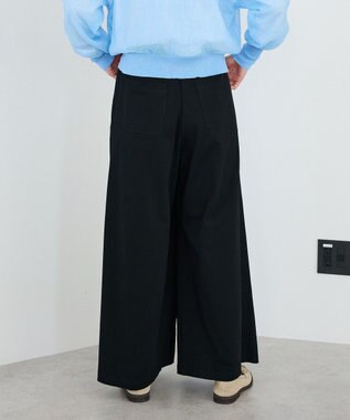 CRAFT STANDARD BOUTIQUE フロントタックドレープワイドパンツ Black