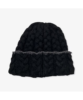 林八百吉商店 Coleman 裏ボアケーブル編みワッチ ブラック