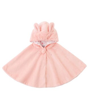 MIKI HOUSE HOT BISCUITS 【ミキハウス】【70-90cm】 マイクロファー マント ピンク