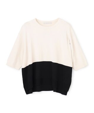 UNFILO スゴ機能美ニット ハーフスリーブ バイカラー