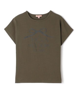 TOCCA 【接触冷感・UV90%以上カット・洗える】DANCING RIBBON Tシャツ カーキ系