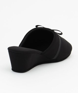 ANY SIS 【巾着付き】リボンヒール スリッパ ブラック