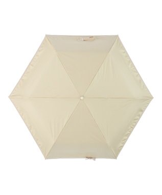 MOONBAT estaa 晴雨兼用 折りたたみ傘 ボーダーテープリボン 日傘 遮光 遮熱 UV ベージュ