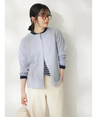 CRAFT STANDARD BOUTIQUE ウ゛ィンテージ風天竺　パール釦クルーカーデＬ／Ｓ