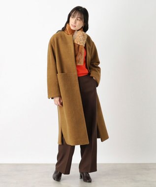 MOONBAT FURLA フェイクファーキルティングマフラー キャメル