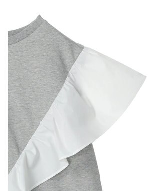 AMERICAN HOLIC ショルダーフリルミニ裏毛プルオーバー Light Gray Mixture