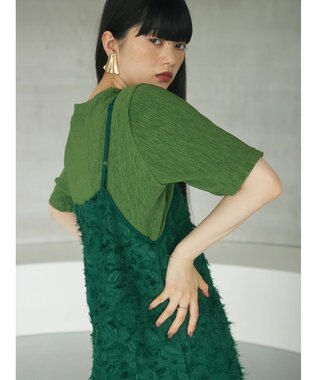 Green Parks armonia．フェザージャガードキャミワンピース Green