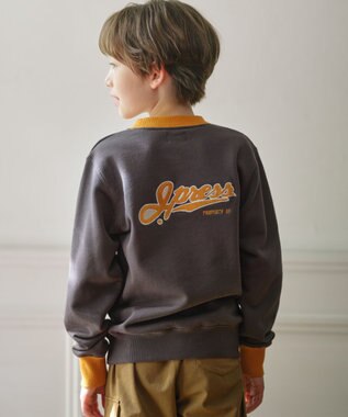J.PRESS KIDS 【100-130cm】Jバックロゴ エンブロイダリー トレーナー ライトグレー系