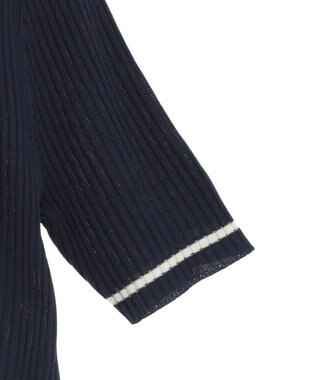 earth music&ecology 【予約】リブニットカーディガン ネイビー