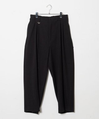 WEGO 起毛TR ワイドストレートスラックス ブラック