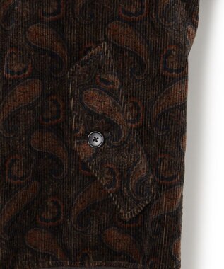 J.PRESS MEN ペイズリープリント コーデュロイ ゴルフジャケット ダークブラウン系