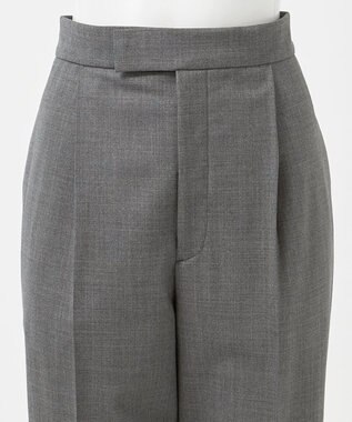 23区 【エステータ】ウールトロドライストレッチ タックテーパード パンツ グレー