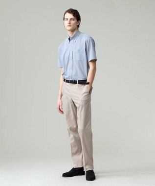 J.PRESS MEN 【ストレッチ】シャドウ千鳥ストレッチ ステムテーパードパンツ ベージュ系