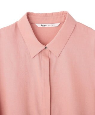 YECCA VECCA バルーン袖スキッパーシャツ Pink