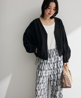 Green Parks シアーＺＩＰＶネックブルゾン
