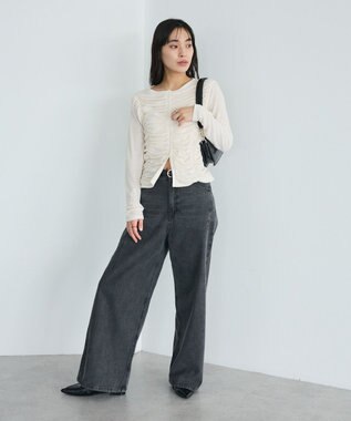 CRAFT STANDARD BOUTIQUE ストレートワイドデニムパンツ Gray