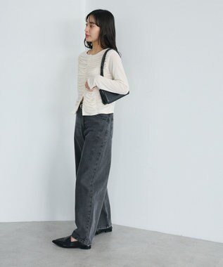 CRAFT STANDARD BOUTIQUE ストレートワイドデニムパンツ Gray