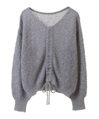 earth music&ecology ドロストニットプルオーバー Grayish Blue