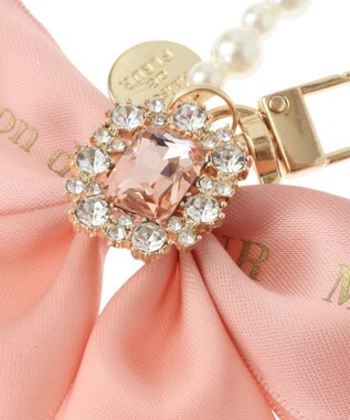 Maison de FLEUR EC限定ビジューリボンパールストラップ Salmon Pink