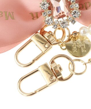 Maison de FLEUR EC限定ビジューリボンパールストラップ Salmon Pink