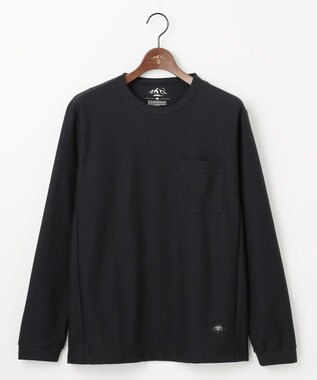 JOSEPH ABBOUD MOUNTAIN 【MADE IN JAPAN】ダイヤモンドワッフル 長袖 アウトドア Tシャツ ブラック系