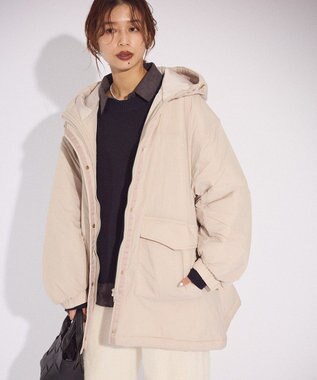 Green Parks フーディ中綿コート Light Gray