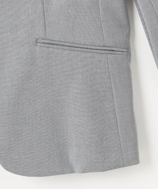 J.PRESS LADIES 【セットアップ対応・洗える・撥水】コットンFITTY ノーカラー ジャケット グレー系