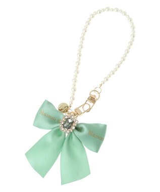 Maison de FLEUR EC限定ビジューリボンパールストラップ Green