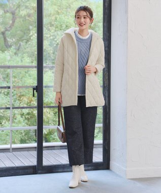 Tiaclasse 【安田美沙子さん着用・新色追加】中綿キルティングコート アイボリー
