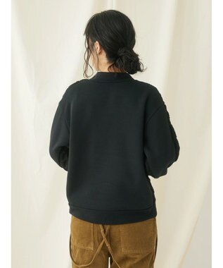 CRAFT STANDARD BOUTIQUE ケーブルニットドッキングスウェット Black