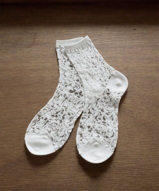 Tiaclasse シアージャガードソックス オフホワイト