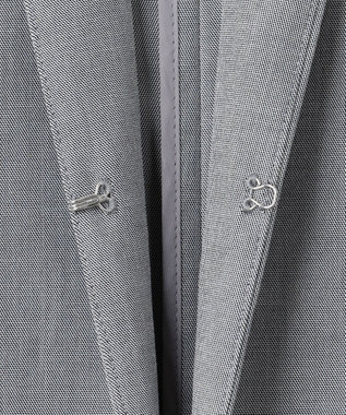 J.PRESS LADIES 【セットアップ対応・洗える・撥水】コットンFITTY ノーカラー ジャケット グレー系