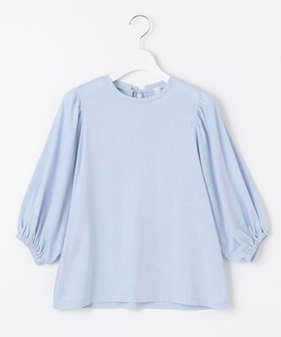 Feroux 【UVケア】バックリボンボリュームスリーブ Tシャツ スカイブルー系