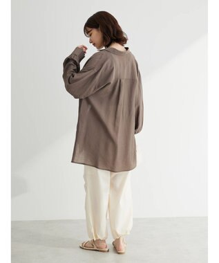 Green Parks レギュラー前後差シアーシャツ Brown