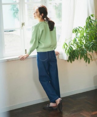 Feroux Ｖネック カーディガン ライトグリーン系