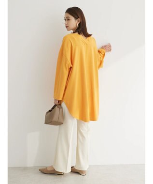 Green Parks バックカシュクール長袖チュニック Orange