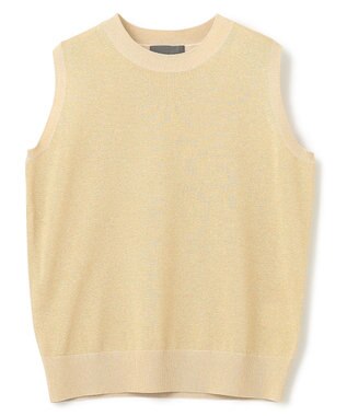 uncrave 【手洗い可】シアー ラメ ノースリーブニット（uncrave STANDARD） ゴールド