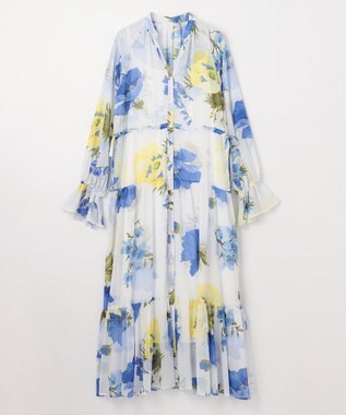 GRACE CONTINENTAL ビッグボタニカルシャツワンピース キナリ